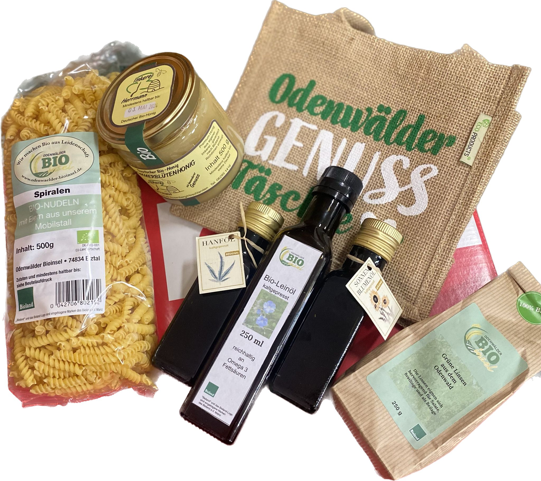 BIO-GenussTasche mit Honig, Ölen & Nudeln